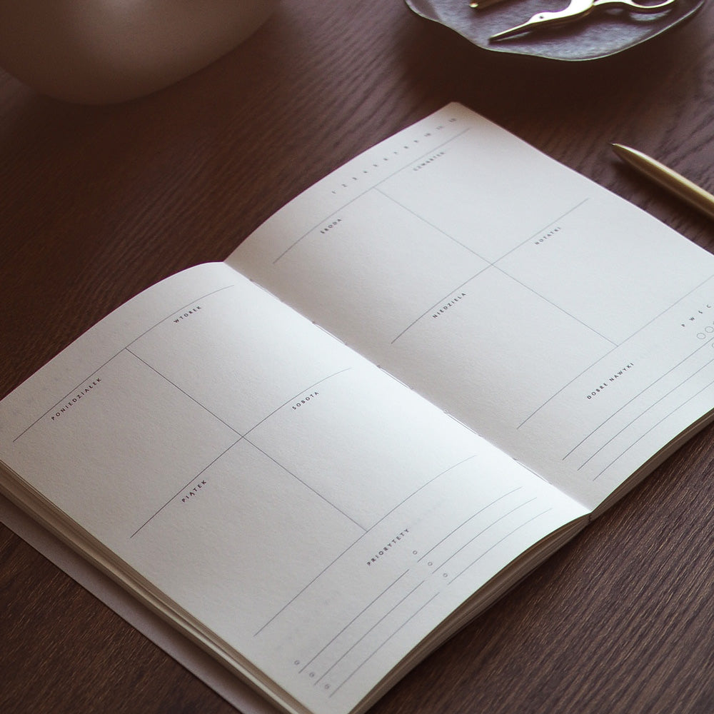 Planer tygodniowy A5 - RECYCLED LEATHER