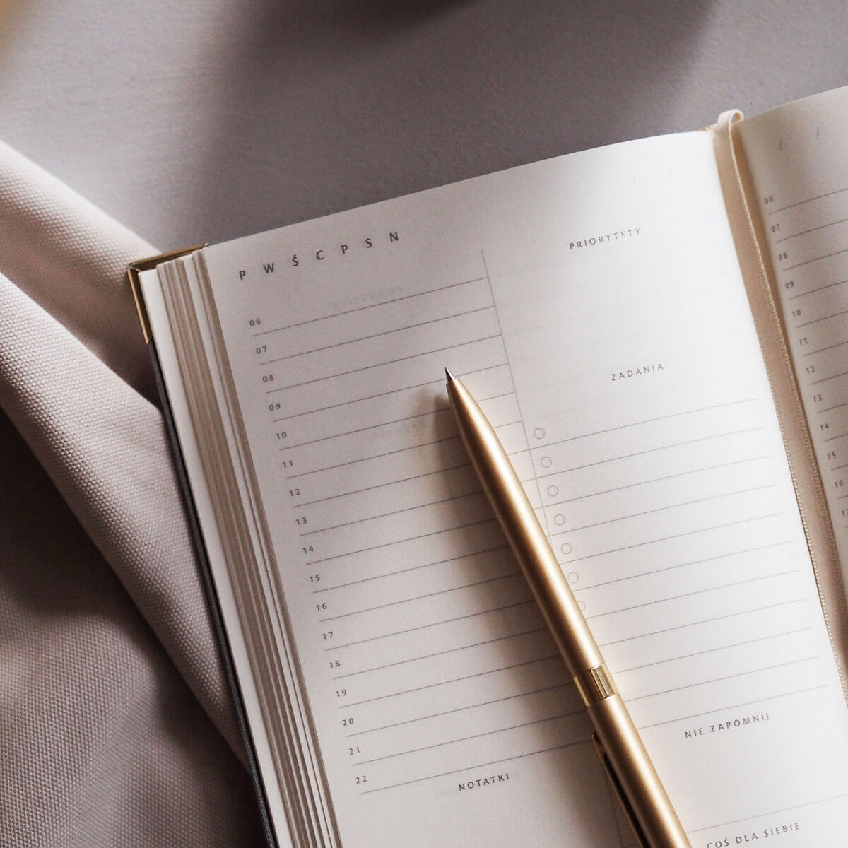 Planer dzienny MISTY BLUE