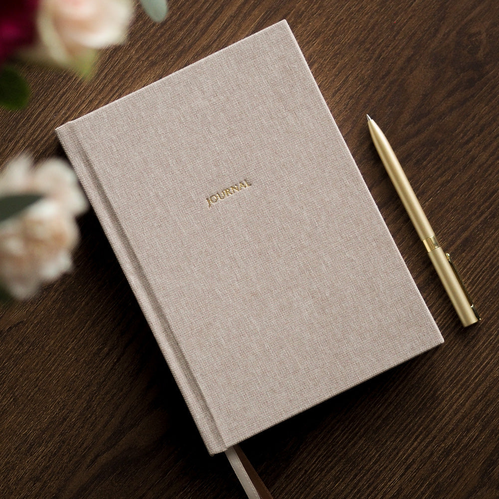 Niedatowany planer lniany Linen Journal