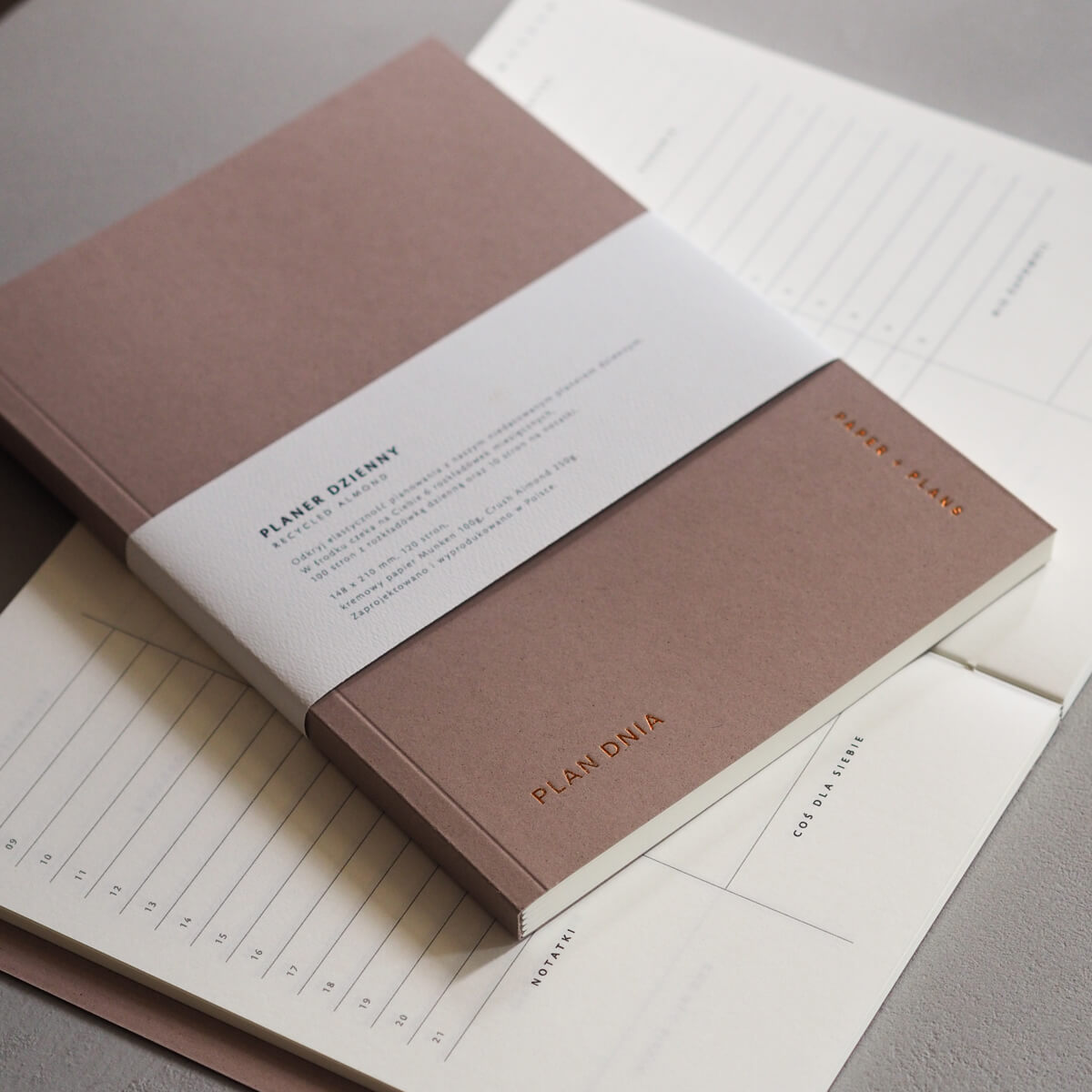 Planer dzienny A5 - RECYCLED ALMOND