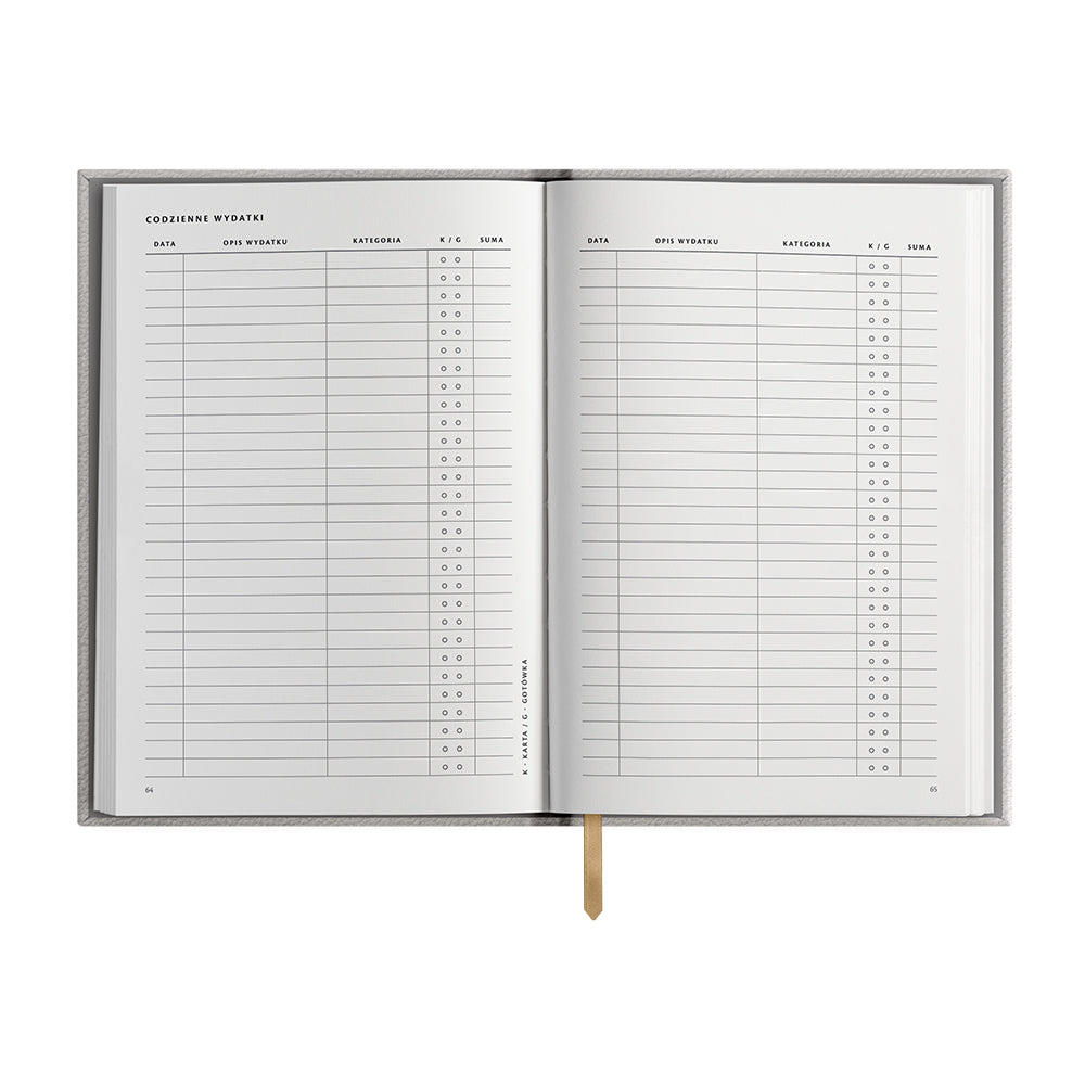Codzienne wydatki zapisane w planerze finansowym Financial Planner – kontrola i analiza kosztów