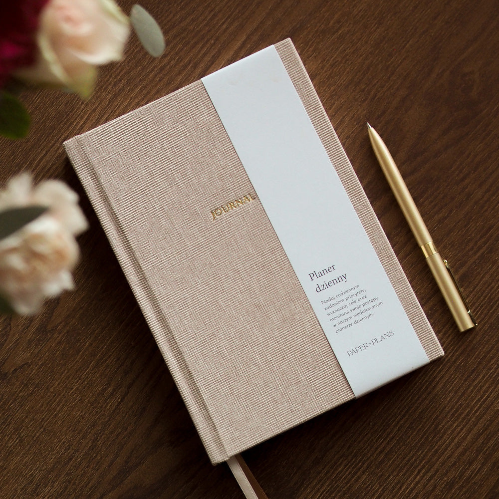 Niedatowany planer lniany Linen Journal
