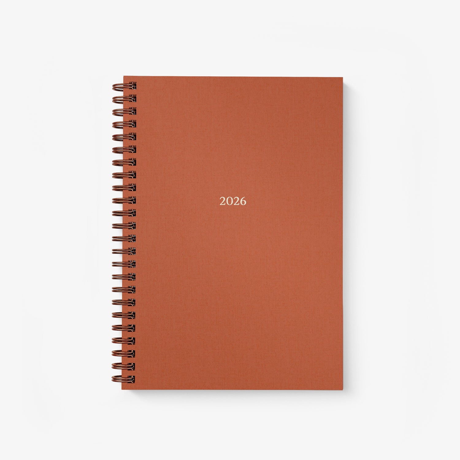 Kalendarz tygodniowy na spirali 2026 - RUST ORANGE