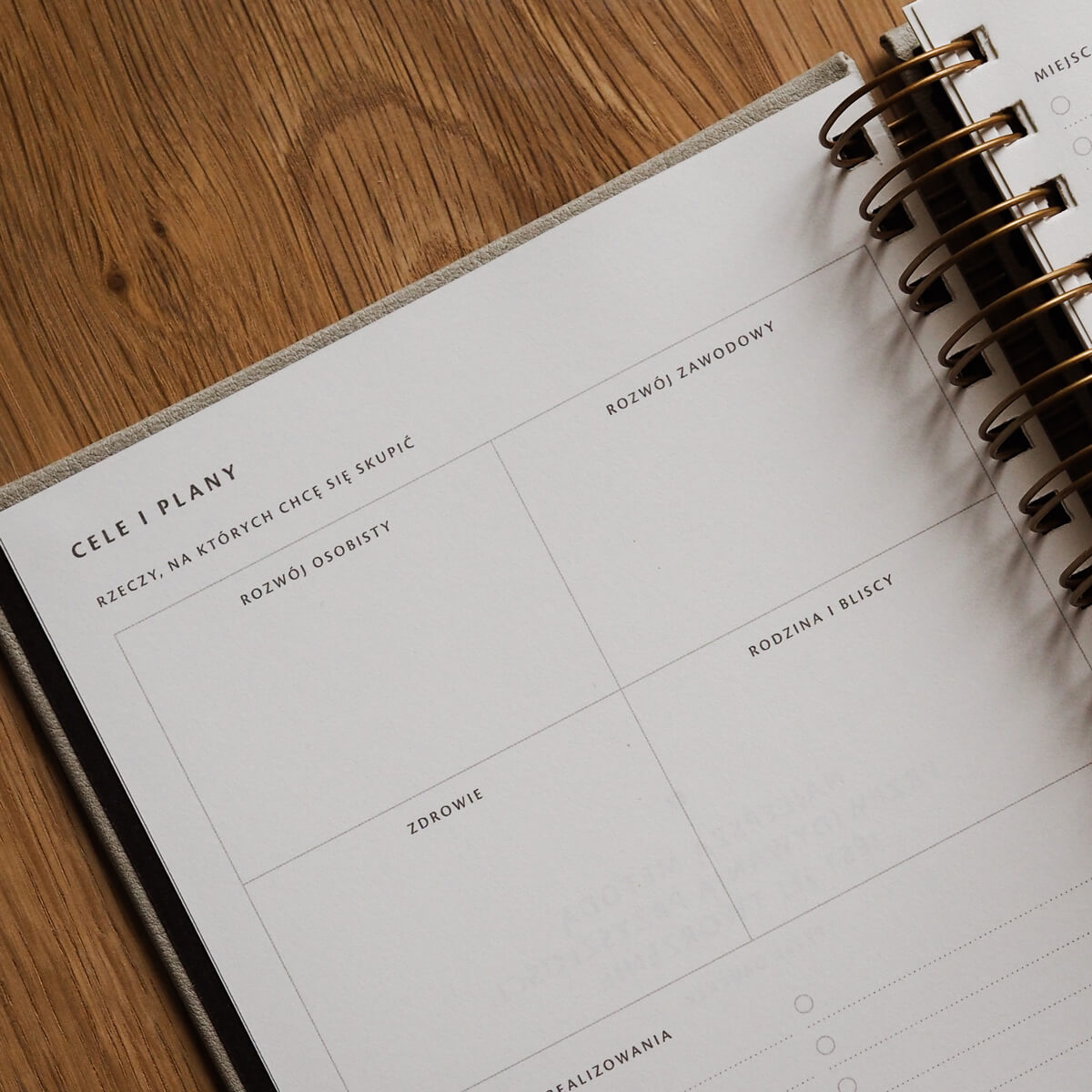 Planer na spirali z celami rocznymi - zaplanuj ok efektywniej