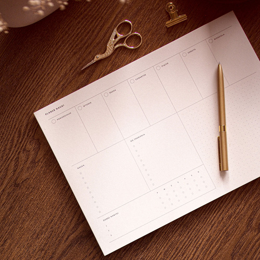 Planer nauki - notes biurkowy A4