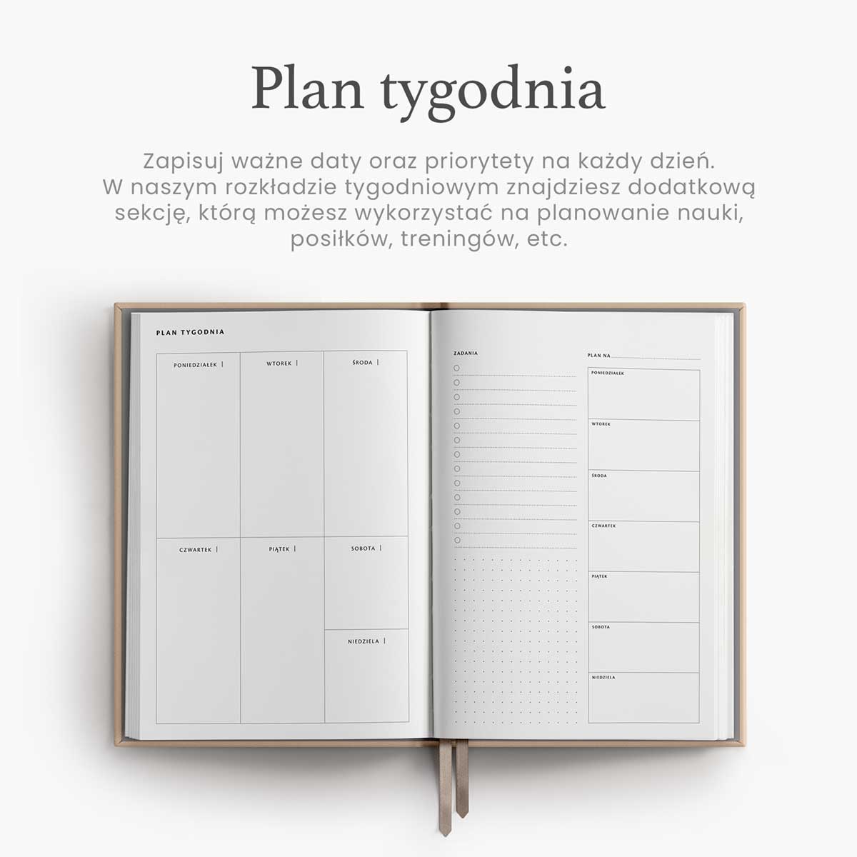 OUTLET - Planer tygodniowy DUST PINK (widoczna wada)