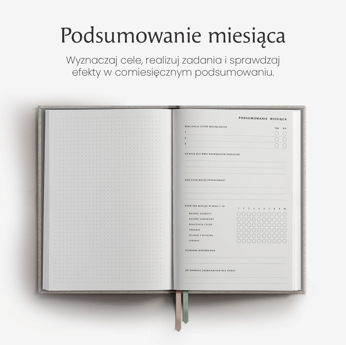 Podsumowanie miesiące do śledzenia postępów w planerze dziennym