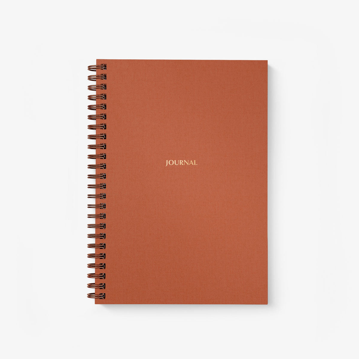 Planer tygodniowy na spirali w kolorze rdzawym – RUST ORANGE, minimalistyczny design, idealny do codziennego planowania.