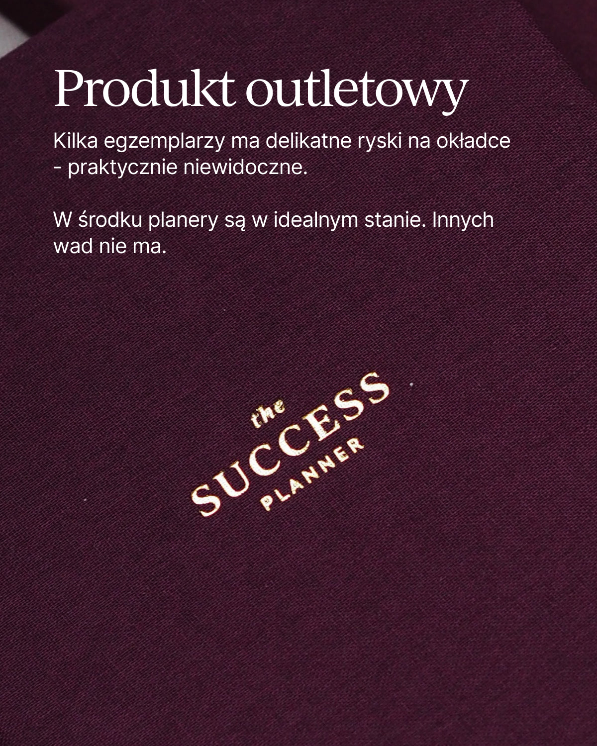 OUTLET - Planer produktywności SUCCESS PLANNER (mała niedoskonałość)