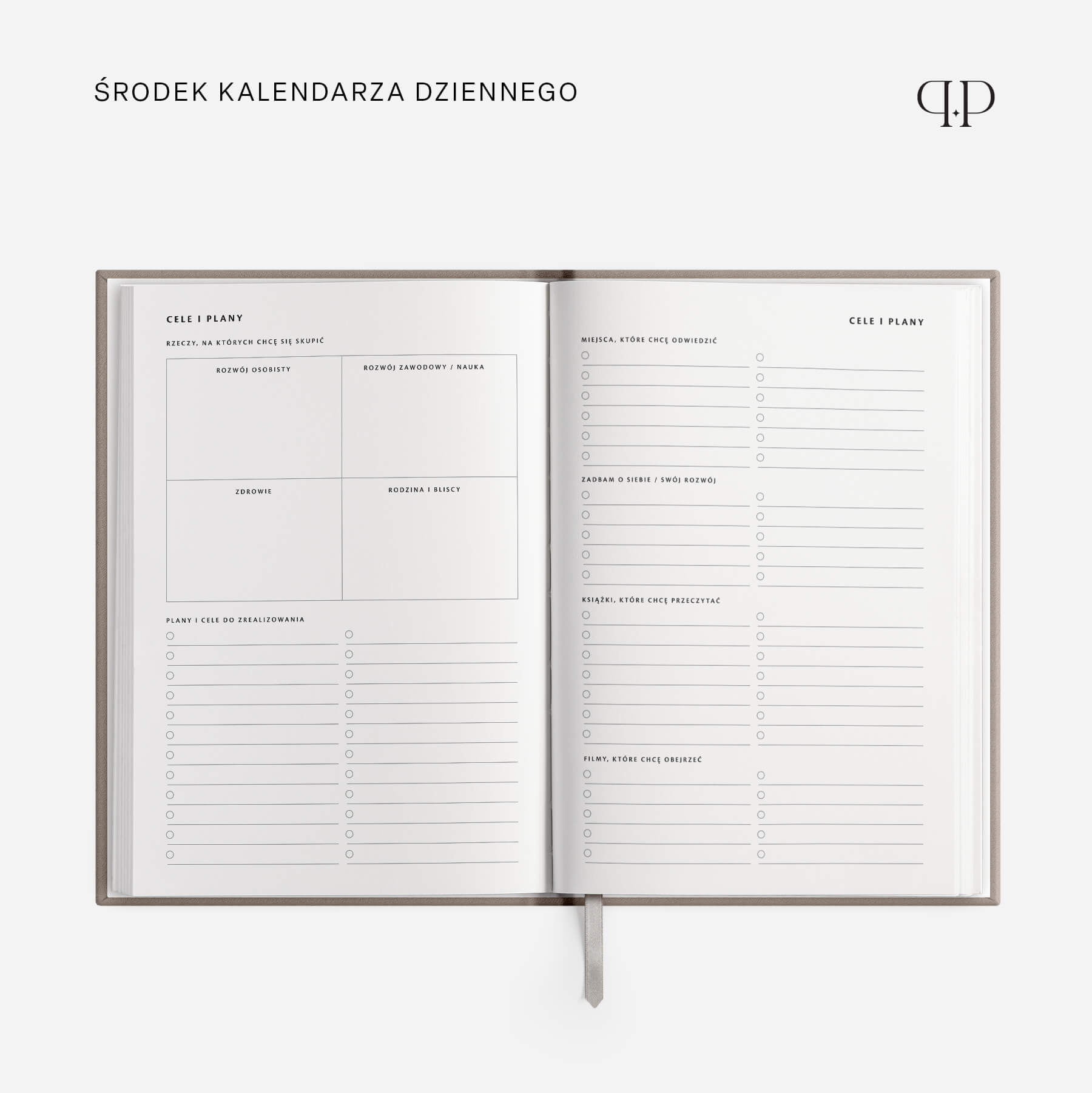 Kalendarz dzienny 2026 - DUST PINK