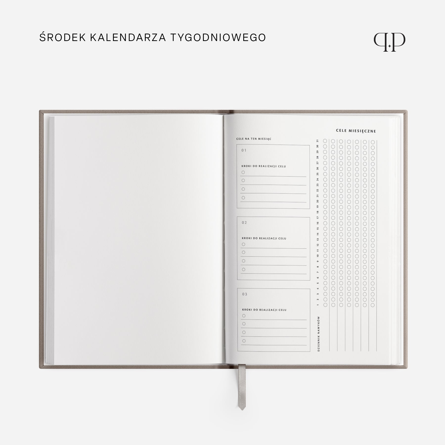 Kalendarz tygodniowy 2026 - MATCHA LATTE