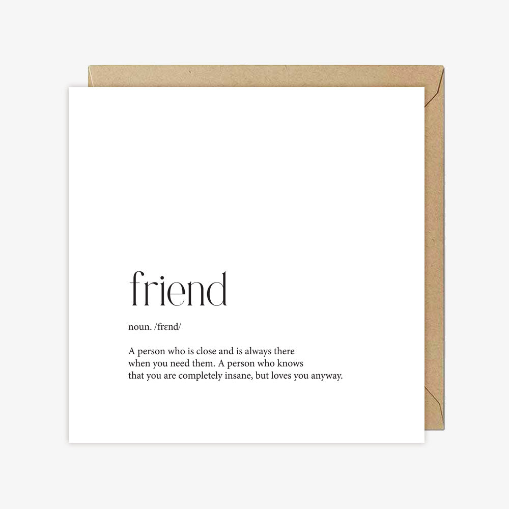 Kartka okolicznościowa z napisem Friend