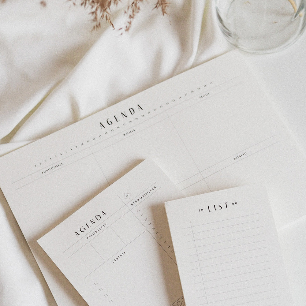 Zestaw notesów do planowania