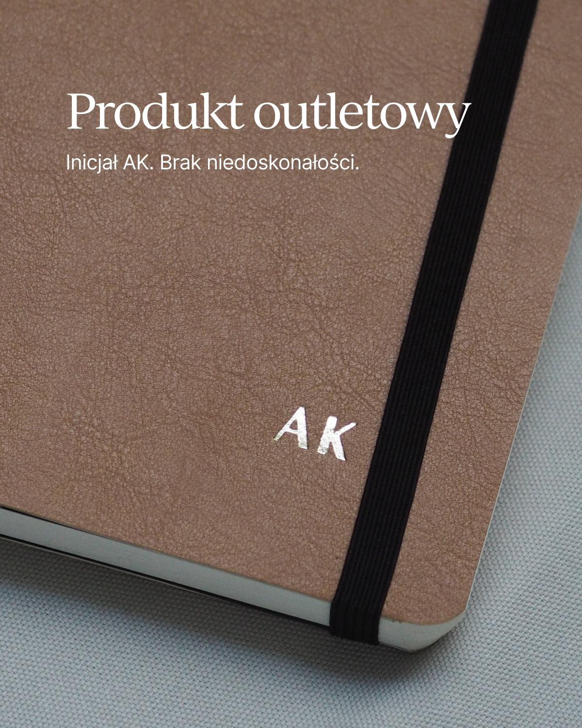 OUTLET - Notes w linie A5 - RUSSET BROWN (inicjał AK)