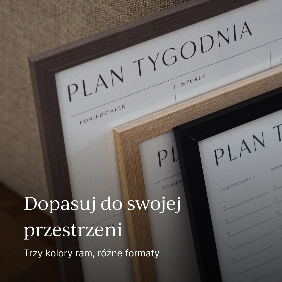 PLANER TYGODNIOWY ŚCIENNY w ramie