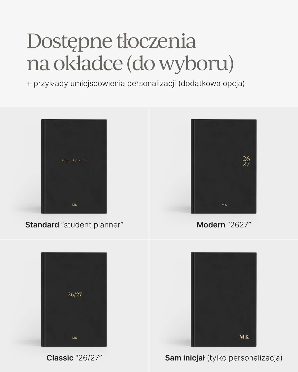 Kalendarz akademicki 2026/2027 - CLASSY BLACK (przedsprzedaż)