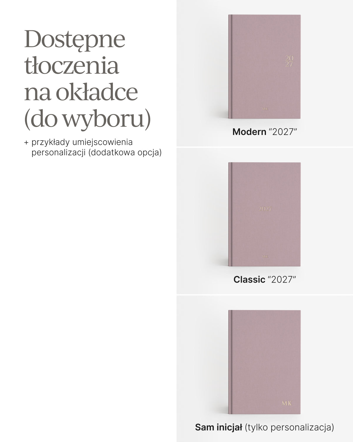 Kalendarz dzienny 2027 - DUST PINK (przedsprzedaż)