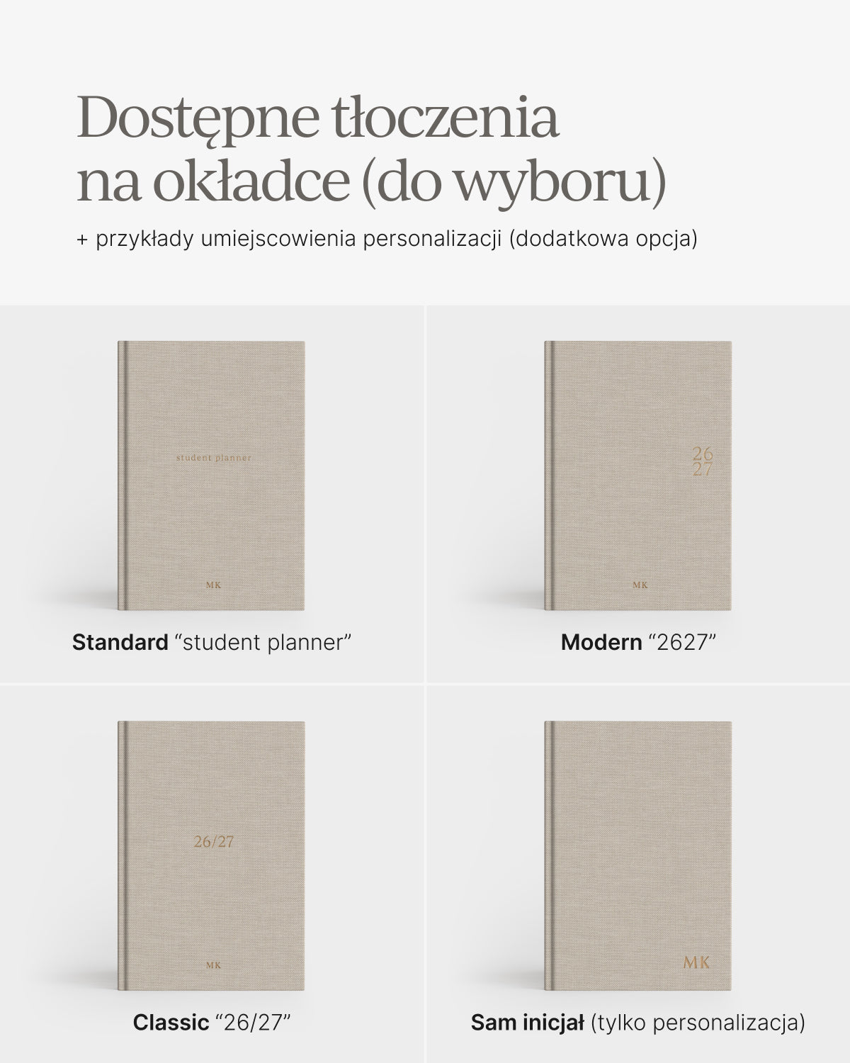 Kalendarz akademicki 2026/2027 - WARM LINEN (przedsprzedaż)