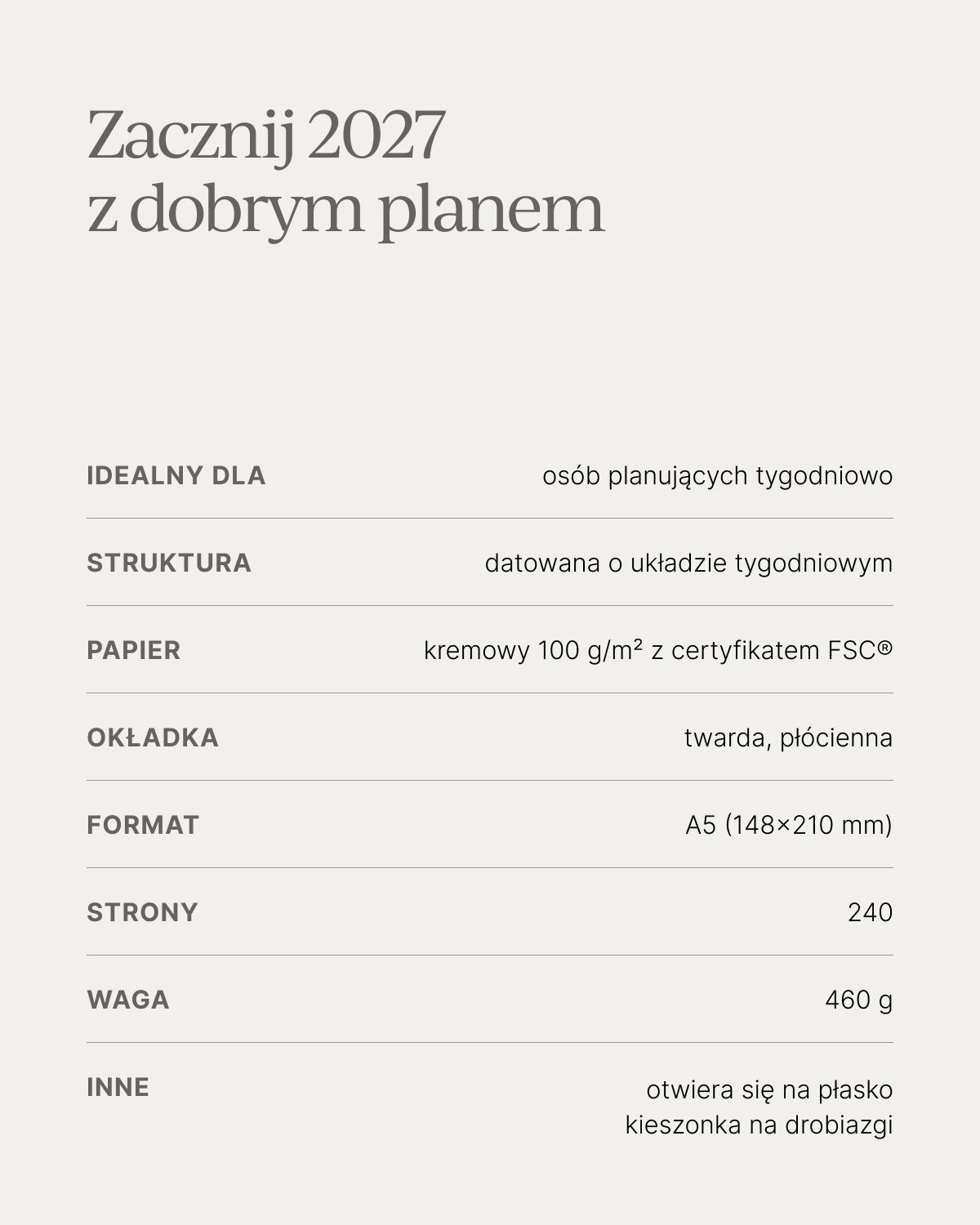 Kalendarz tygodniowy 2027 - RED VELVET (przedsprzedaż)