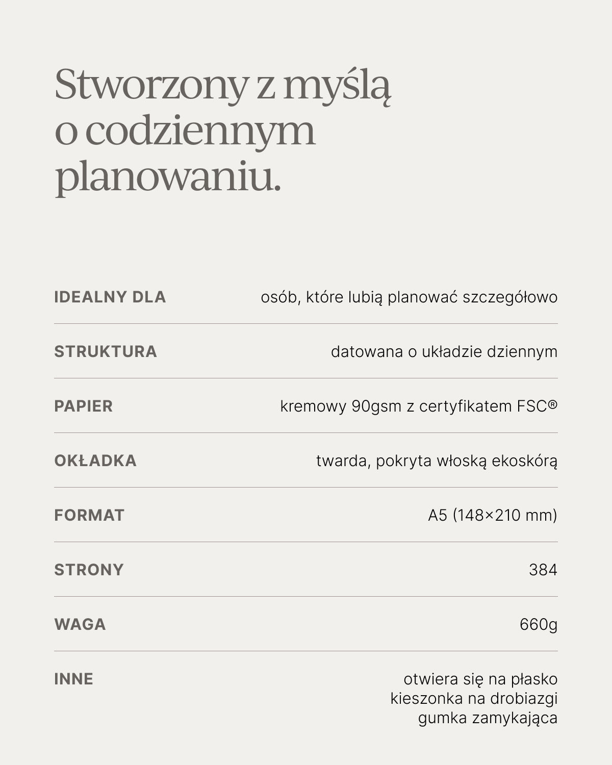 Kalendarz dzienny 2027 - RUSSET BROWN (przedsprzedaż)