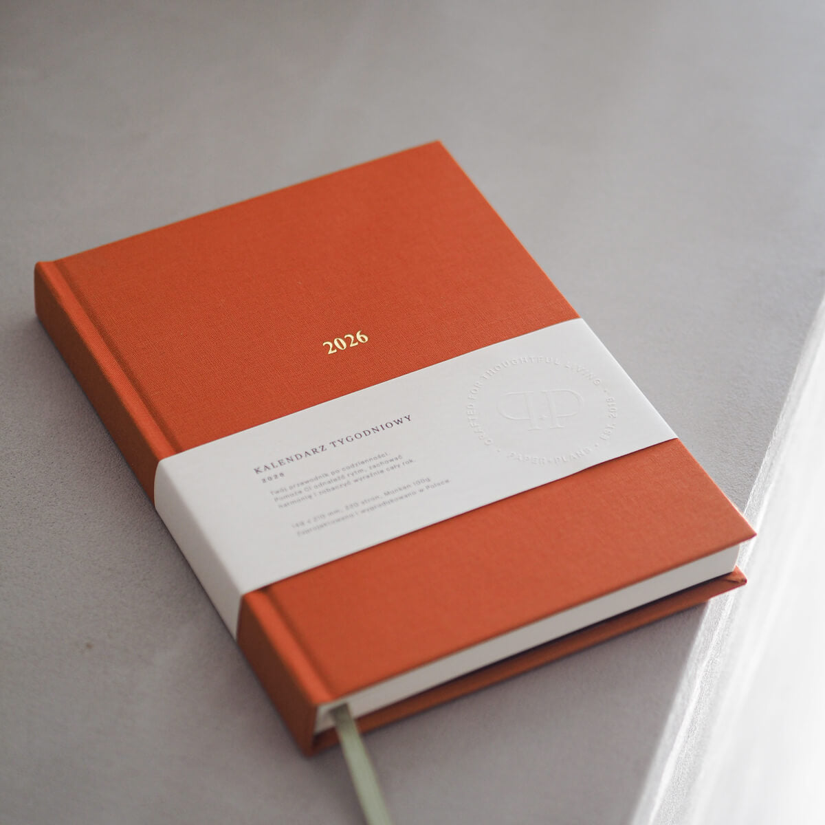 Kalendarz tygodniowy 2026 - RUST ORANGE