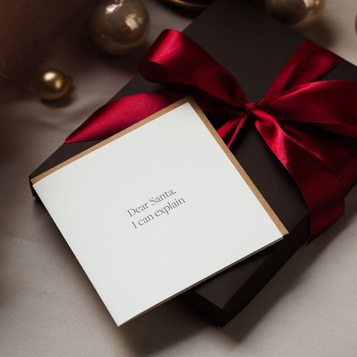 Kartka okolicznościowa DEAR SANTA, I CAN EXPLAIN