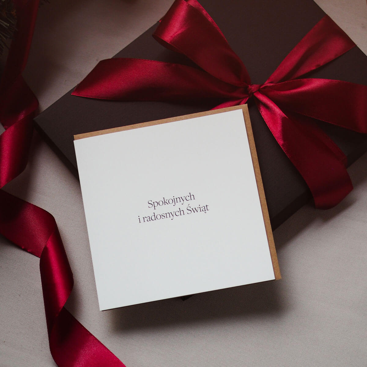 Kartka okolicznościowa SPOKOJNYCH I RADOSNYCH ŚWIĄT