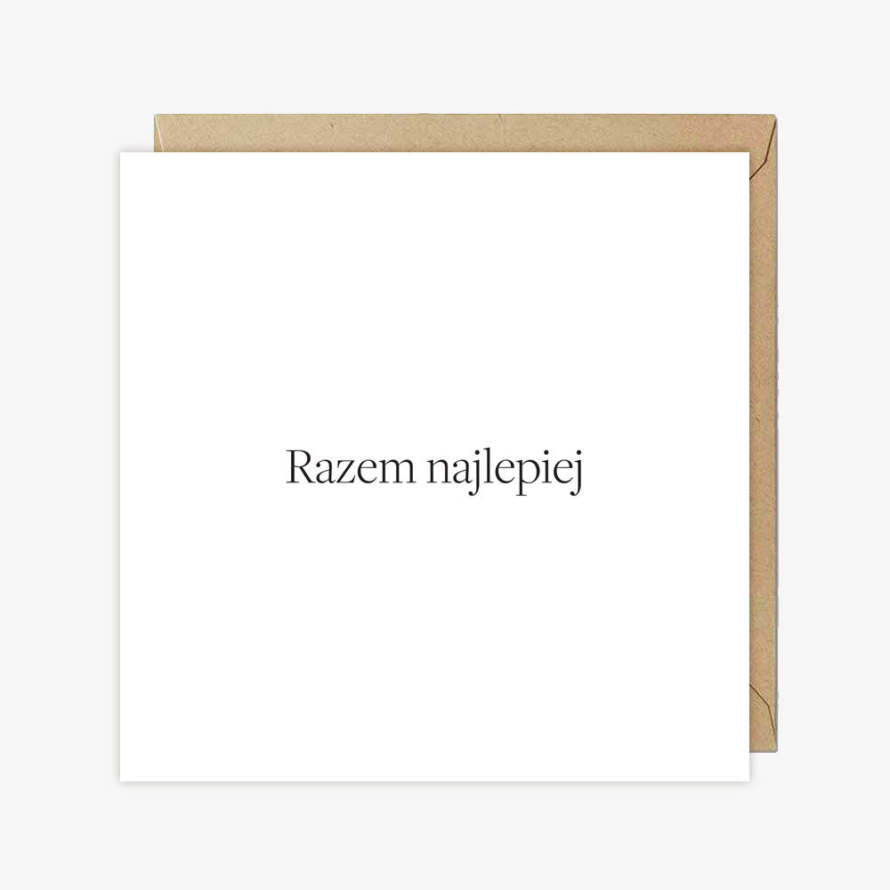 Kartka ślubna RAZEM NAJLEPIEJ