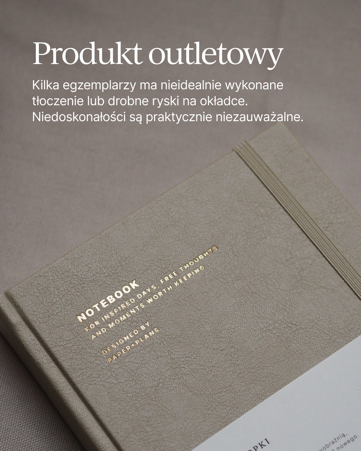 OUTLET - Notes w twardej oprawie A5 | SANDY BEIGE (mała niedoskonałość)