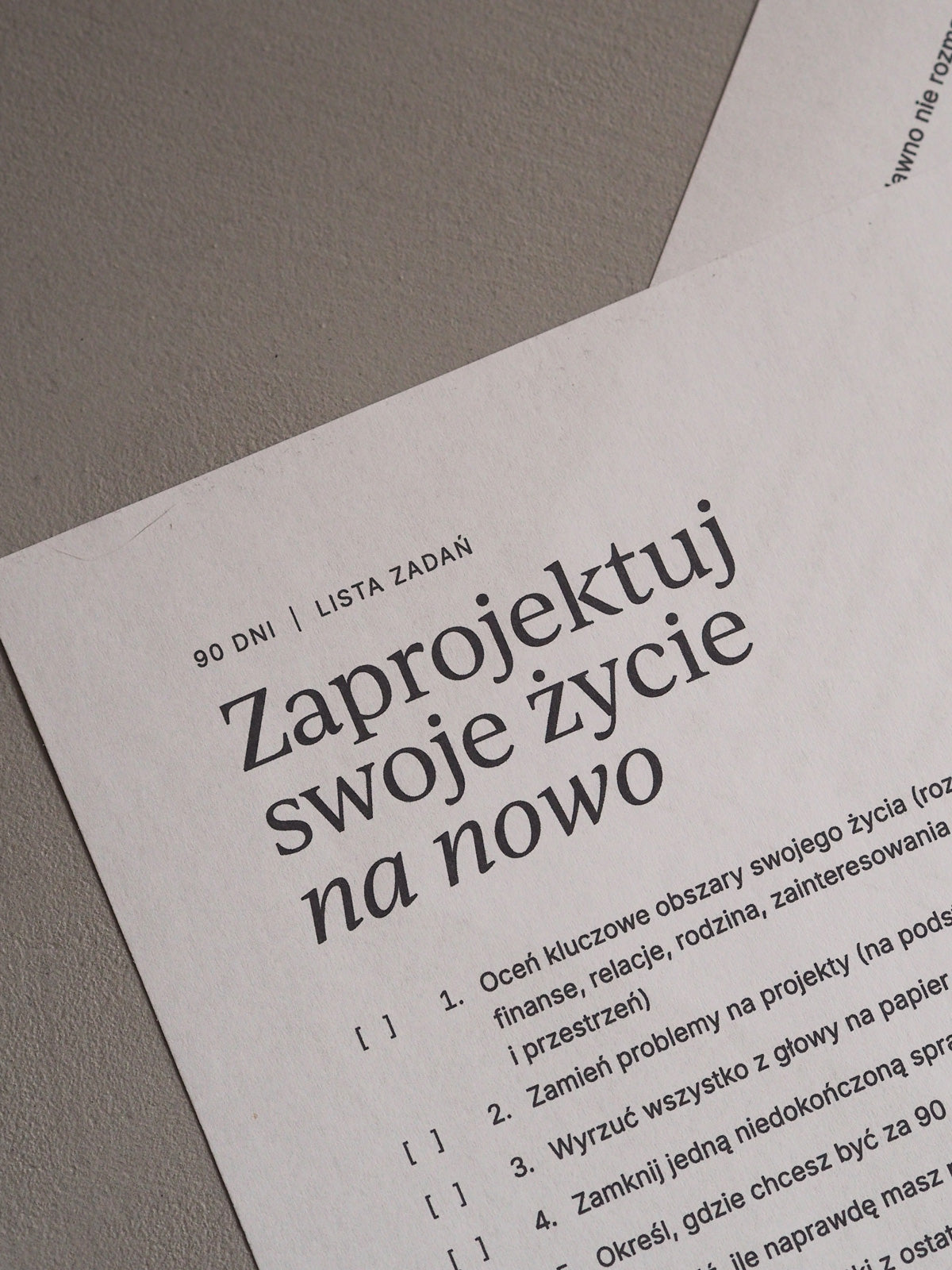 90-dniowe wyzwanie: LISTA ZADAŃ (PDF)