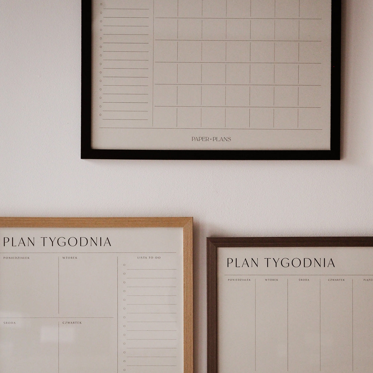 PLANER TYGODNIOWY ŚCIENNY w ramie