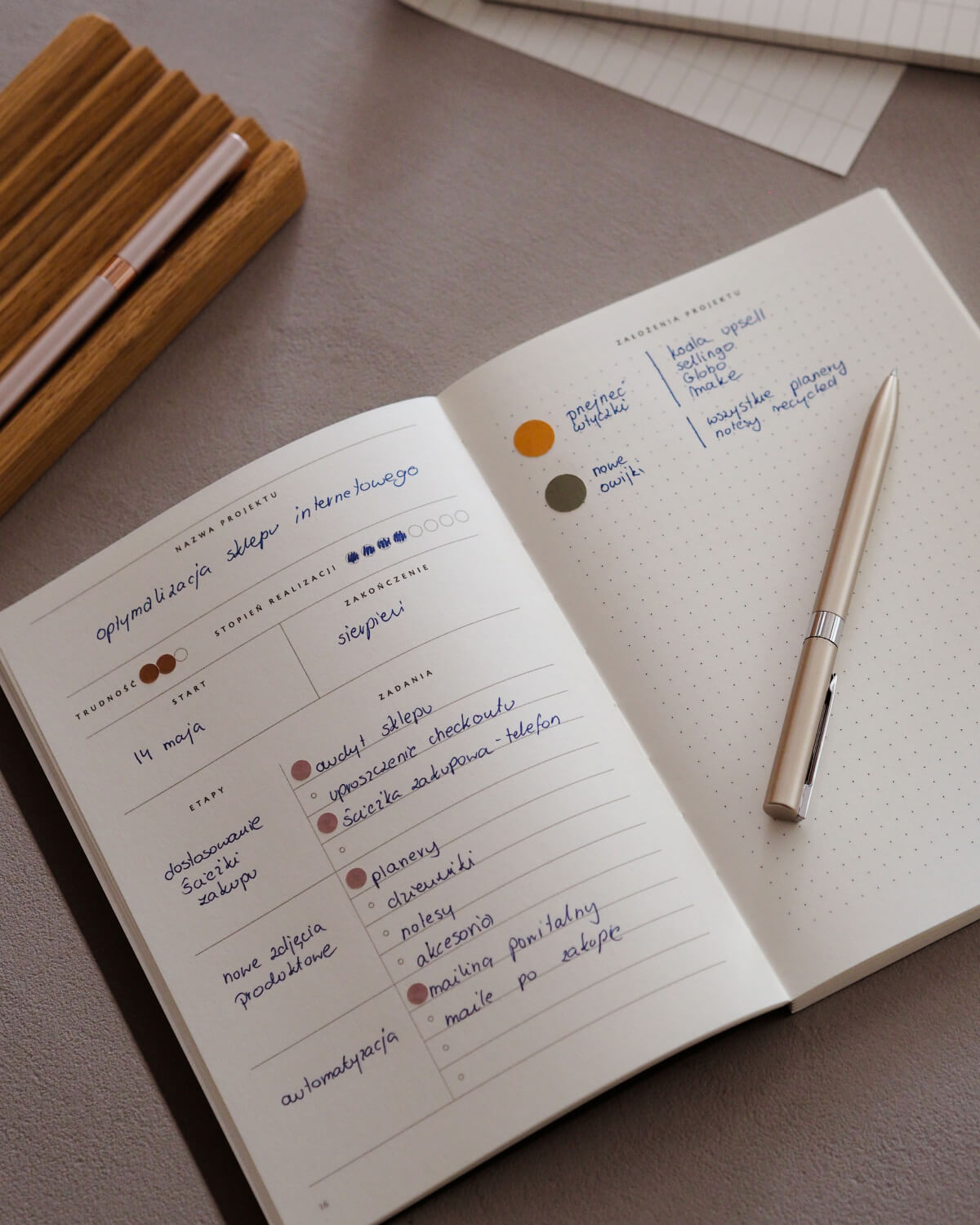 Projekt Planer A5 - RECYCLED COFFEE