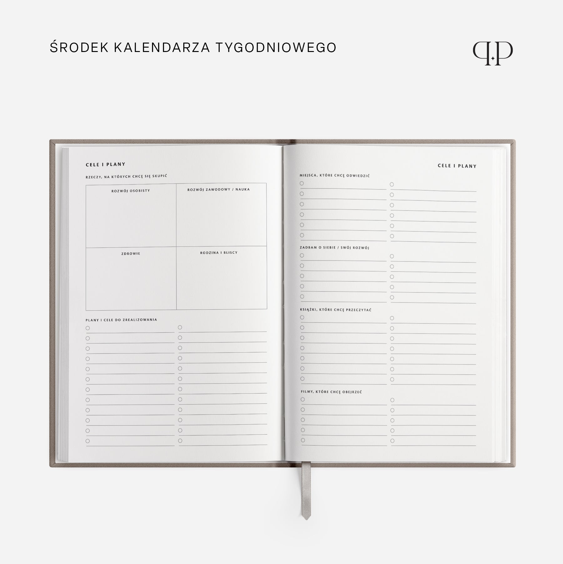 Kalendarz tygodniowy 2026 - RUST ORANGE
