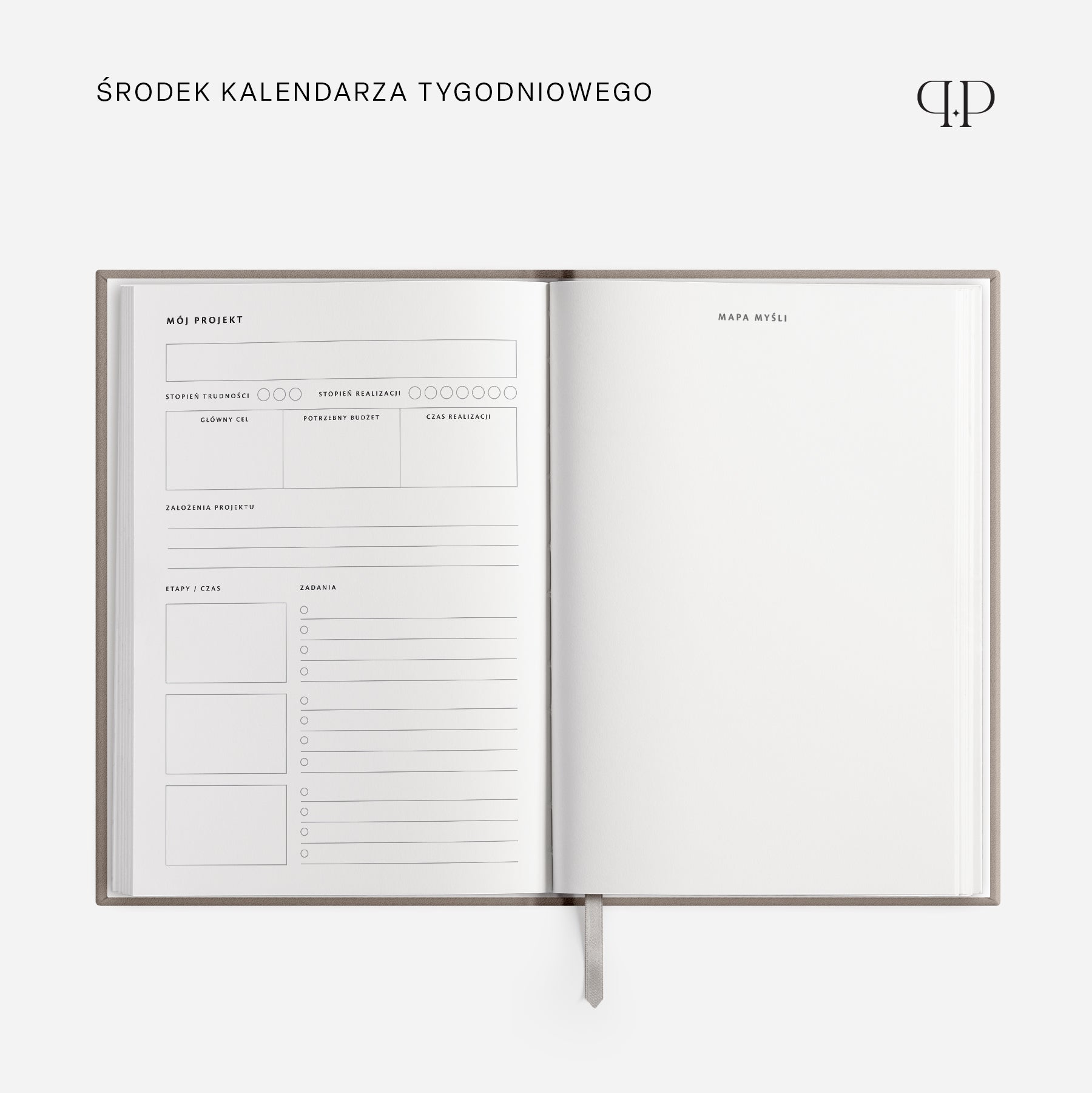Kalendarz tygodniowy 2026 - RUST ORANGE