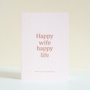 Kartka ślubna Happy Wife Happy Life
