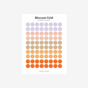 Kolorowe naklejki do planera - kropki Blossom Field