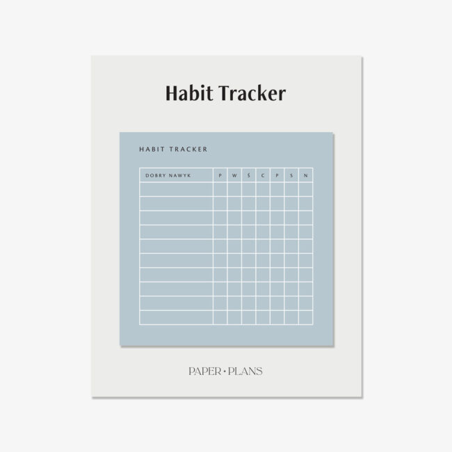 habit tracker notes samoprzylepny