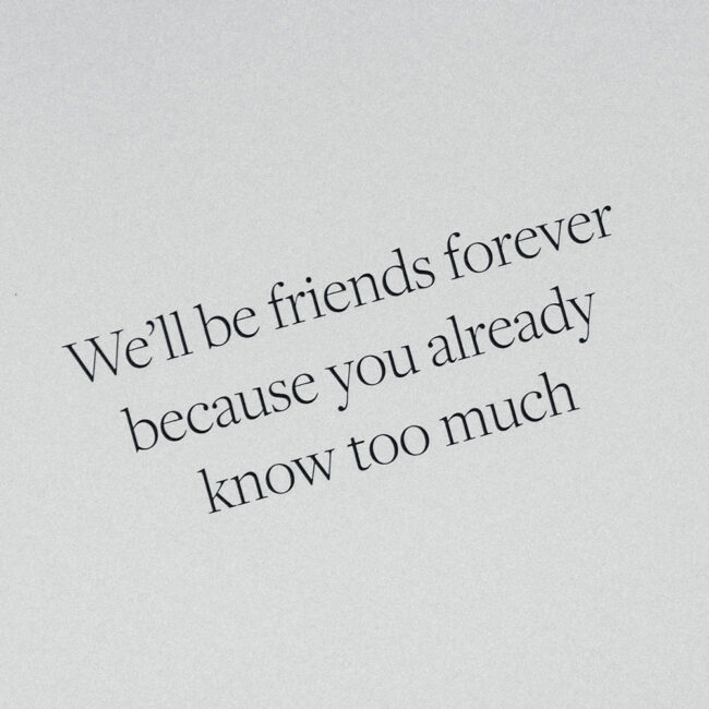 Kartka okolicznościowa z napisem Friends forever