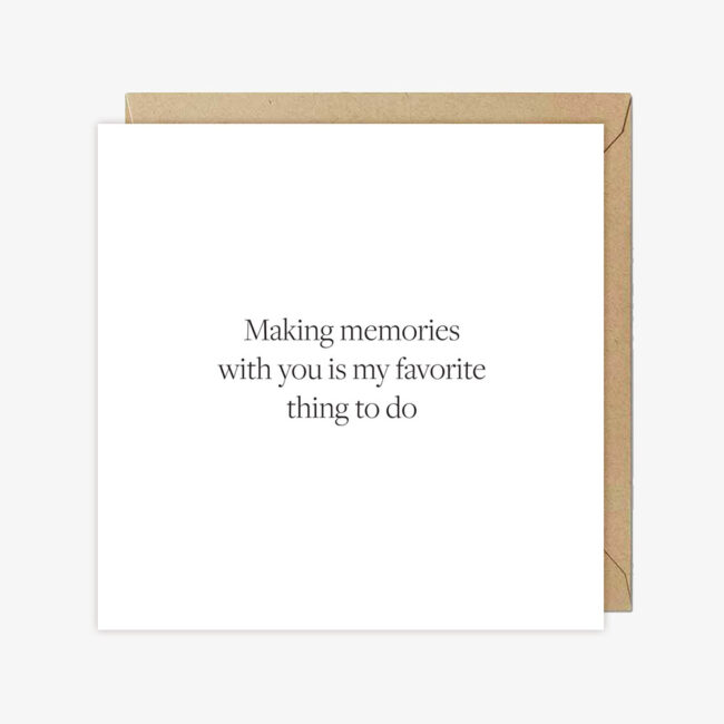 Kartka okolicznościowa z napisem Making memories with you