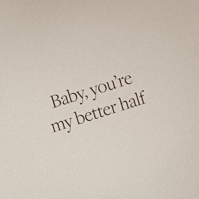 Kartka okolicznościowa z napisem You're my better half
