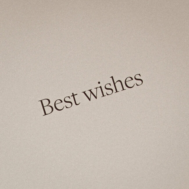 Kartka okolicznościowa z napisem Best wishes