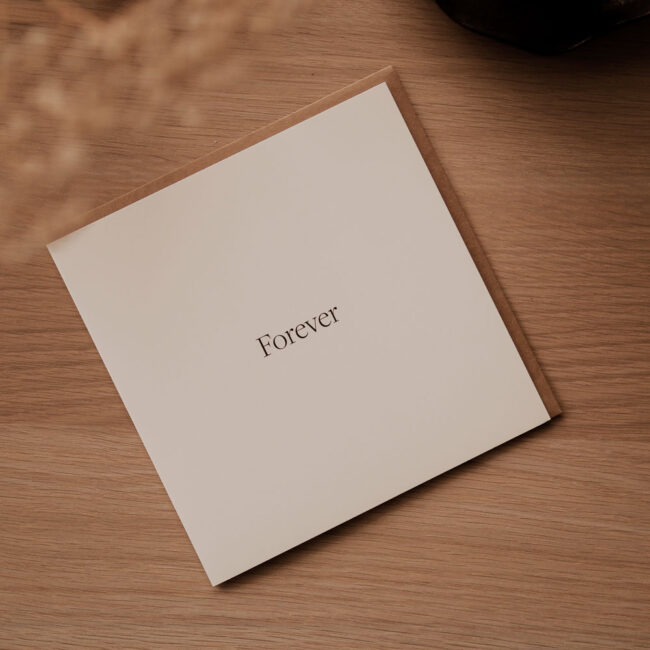 Kartka z napisem Forever
