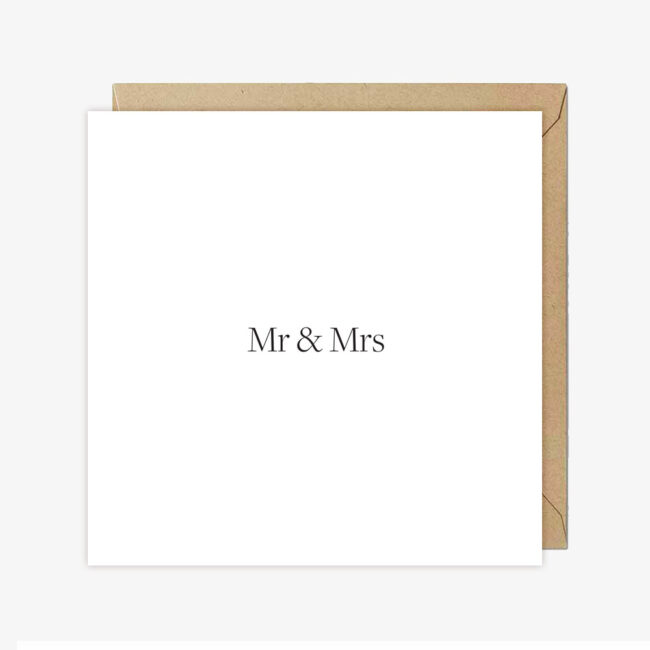 Kartka na ślub Mr&Mrs